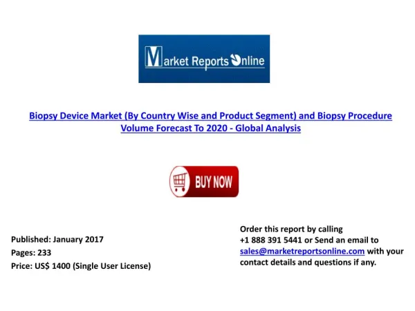 Global Biopsy Device Market Forecast & Analysis 2020