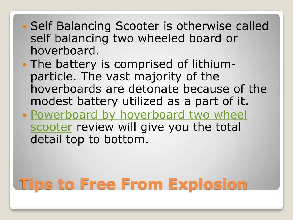 tips to free from explosion