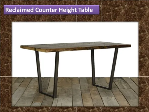 Reclaimed Counter Height Table