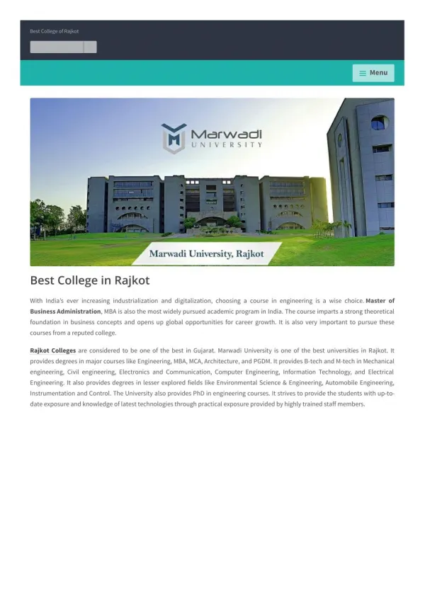 Best College of Rajkot