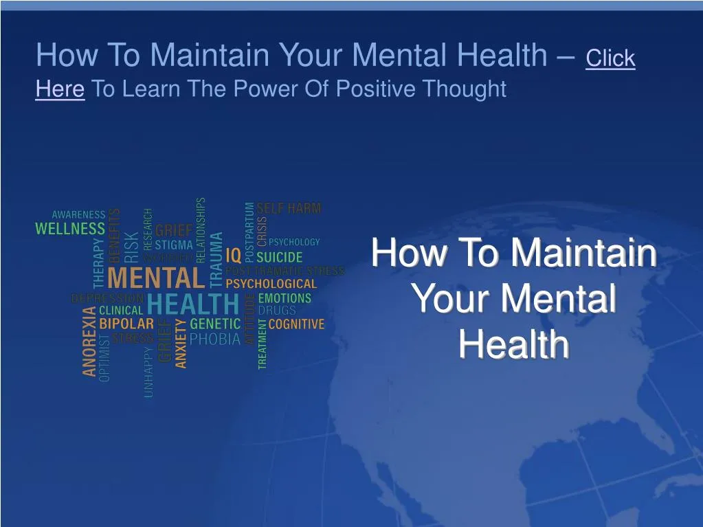 how to maintain your mental health click here to learn the power of positive thought