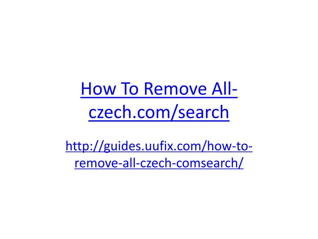 how to remove all czech com search