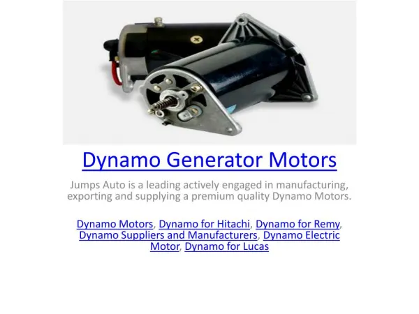 Dynamo Generator Motors