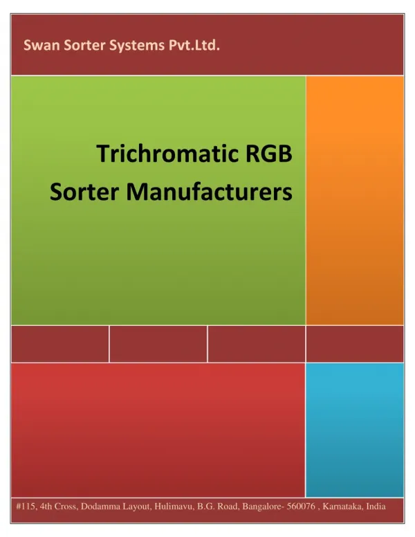 Trichromatic RGB Sorter manufacturers