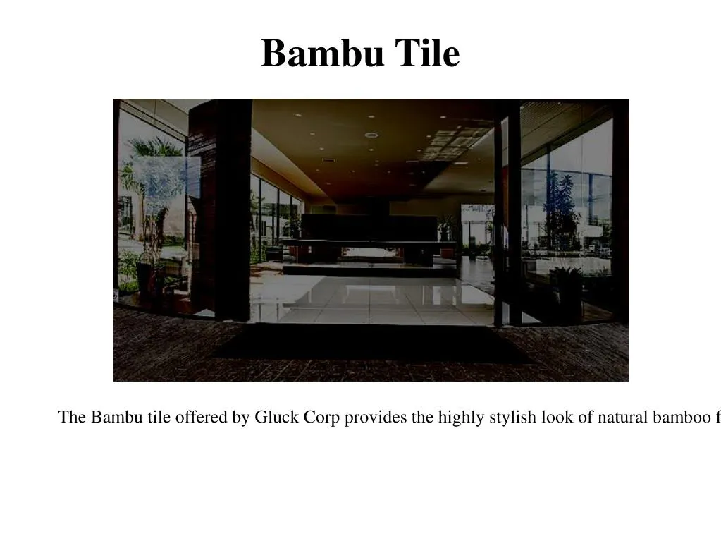 bambu tile