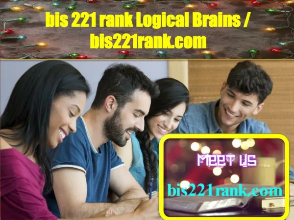 BIS 221 RANK Logical Brains / bis221rank.com