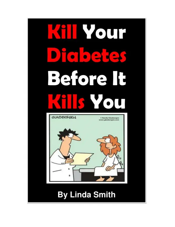 Kill Diabetes Before It Kills You By Linda Smith