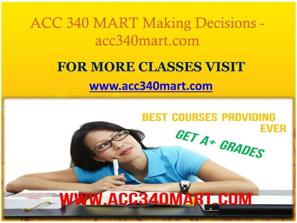acc 340 mart making decisions acc340mart com