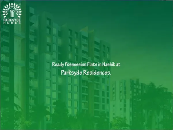 Ready Possession Flats in Nashik at Parksyde Residences