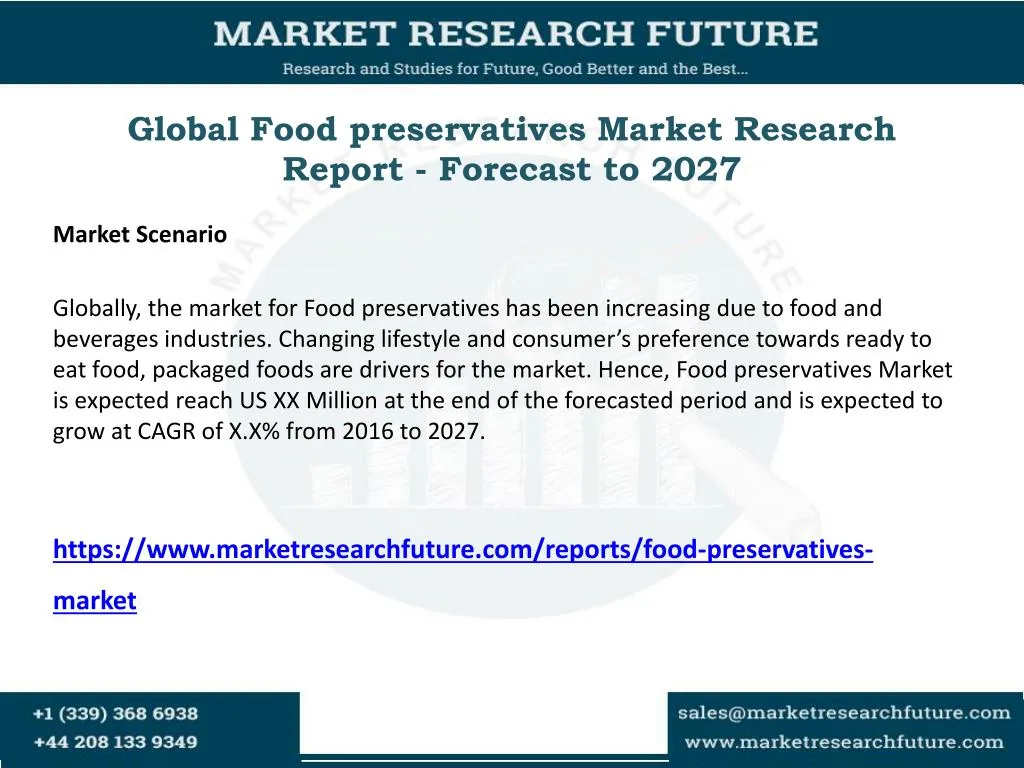 global food preservatives market research report forecast to 2027