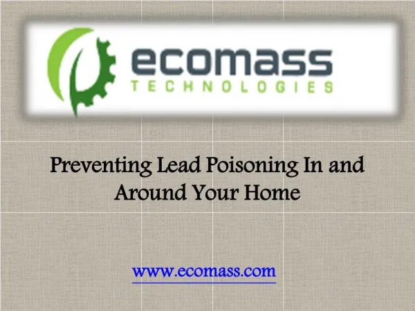 Preventing Lead Poisoning In and Around Your Home