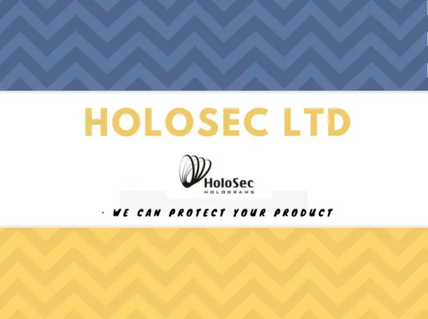 Security holograms from HoloSec
