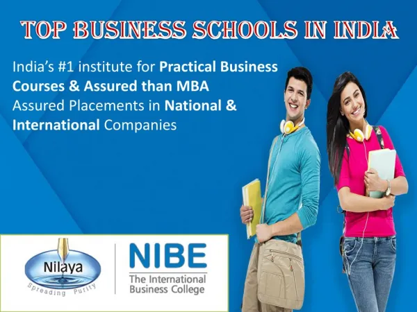 Top business schools in India-NIBE International