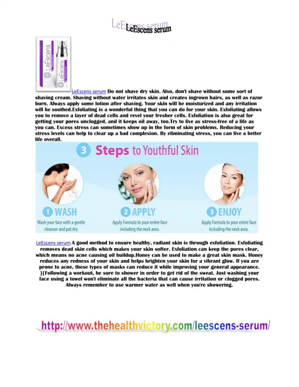 http://www.thehealthvictory.com/leescens-serum/