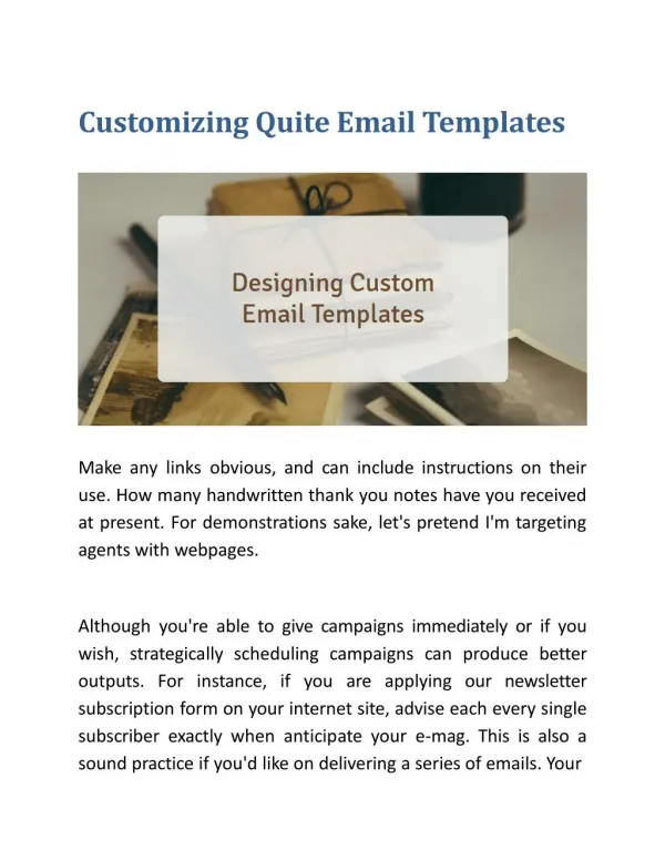 Customizing Quite Email Templates