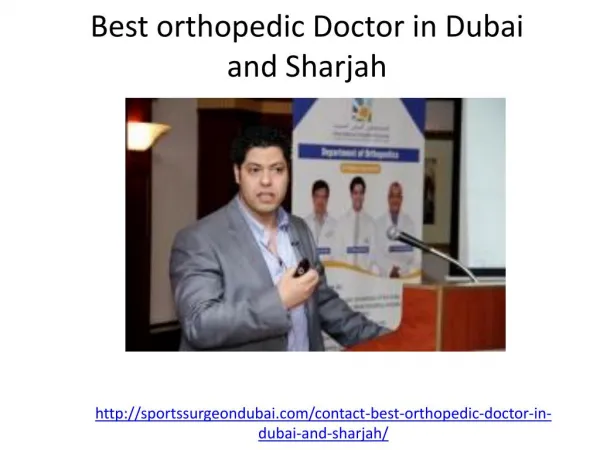 Get the appoinment with the best orthopedic doctor in Dubai and sharjah
