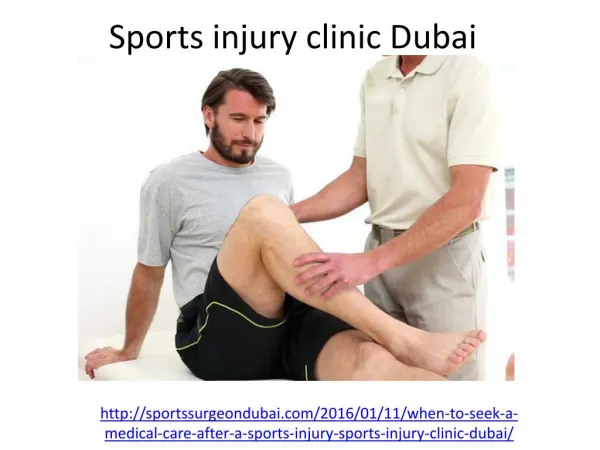 Which is the best Sports injury clinic in Dubai