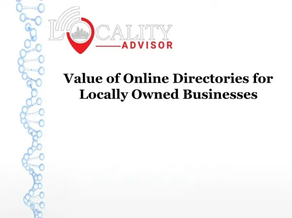 Value of online directories for locally owned businesses