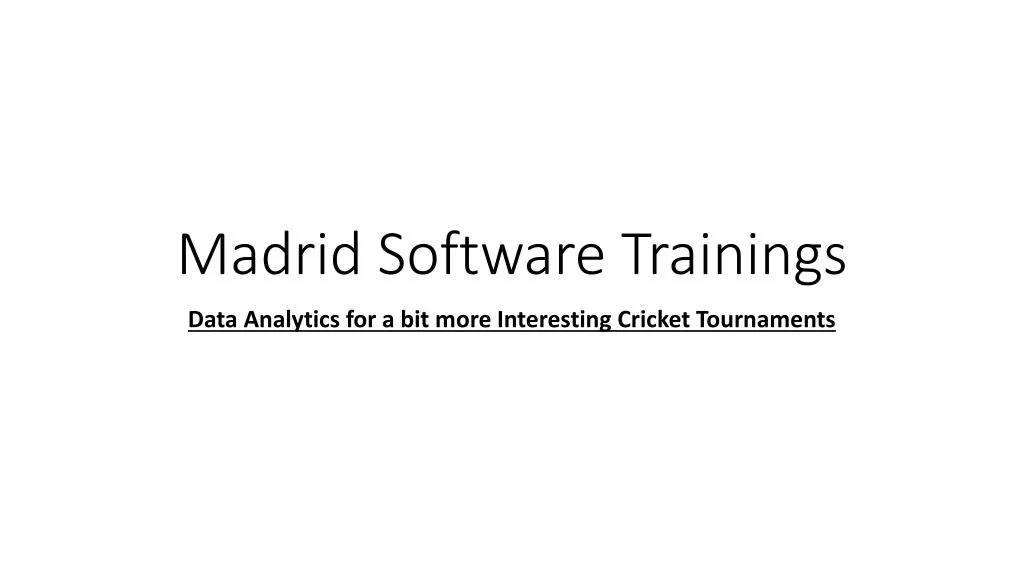 madrid software trainings