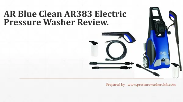 AR Blue Clean AR383 Pressure Washer Review.