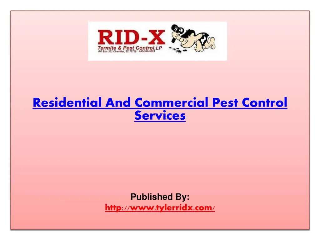 residential and commercial pest control services published by http www tylerridx com