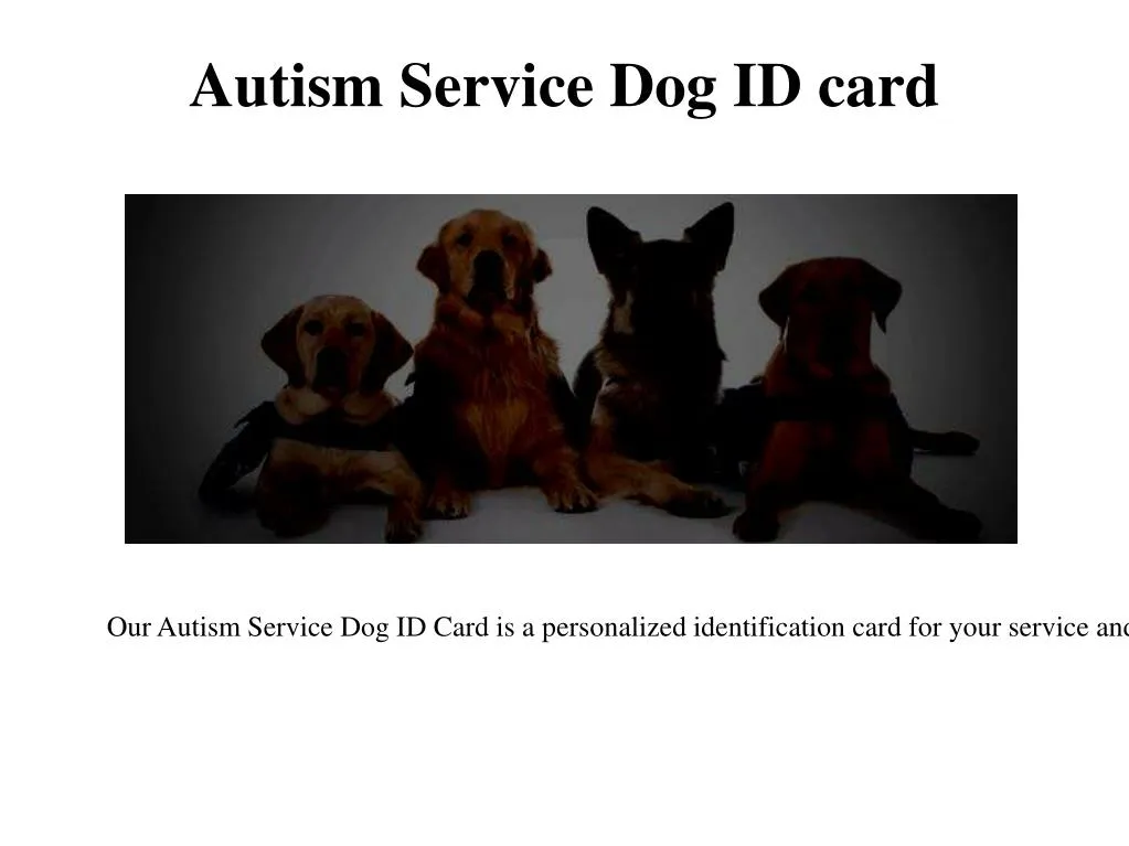 autism service dog id card