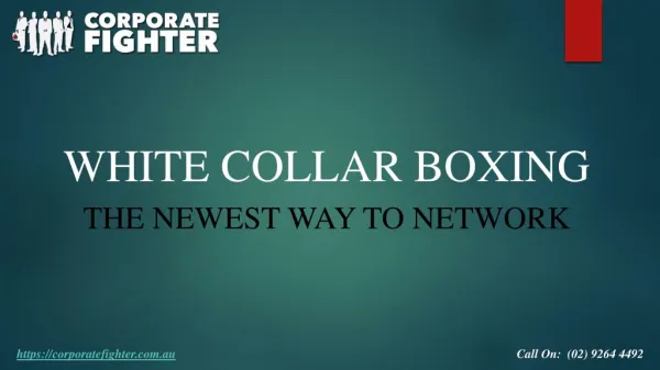 White Collar Boxing: The Newest Way to Network