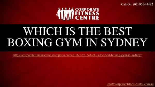Which Is the Best Boxing Gym In Sydney