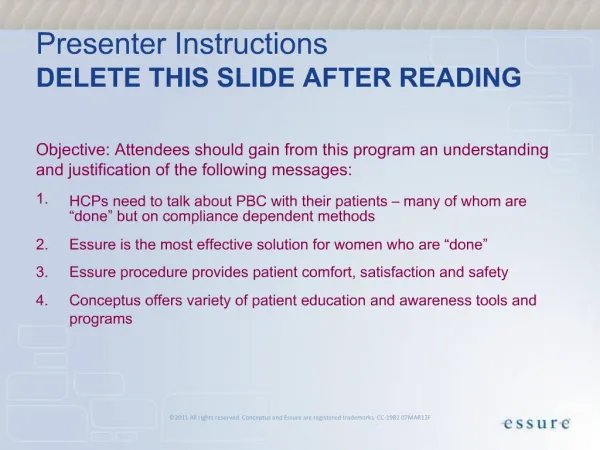 Presenter Instructions DELETE THIS SLIDE AFTER READING