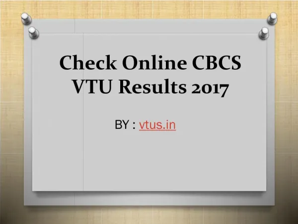 Get VTU results online in simple way