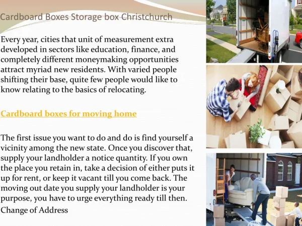 cardboard boxes storage box Christchurch