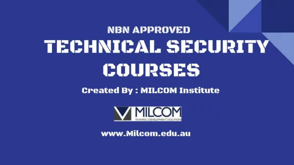 MILCOM Technical Security Courses