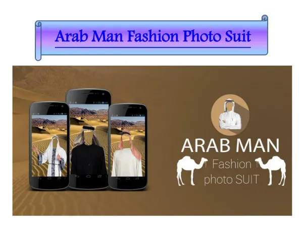 Arab Man Fashion Photo Suit Application