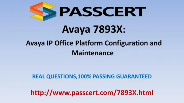 Avaya IP Office 7893X dumps