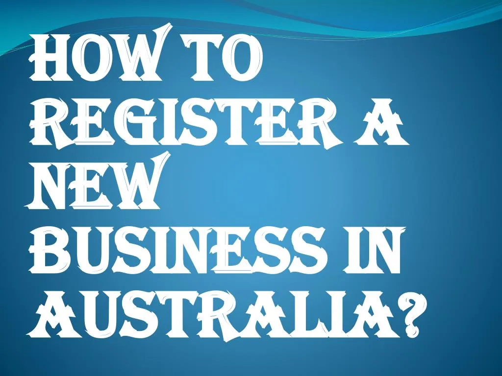 how to register a new business in australia