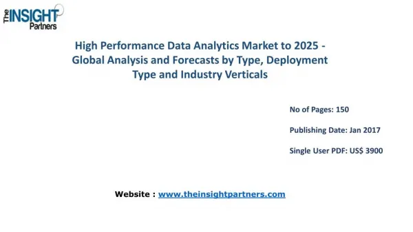 High Performance Data Analytics Market Shares, Strategies, and Forecasts, Worldwide, 2016 to 2025 |The Insight Partners