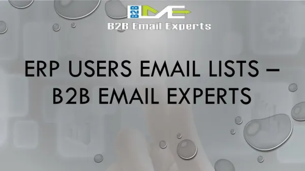 ERP Users Email Lists | B2B EMail Experts