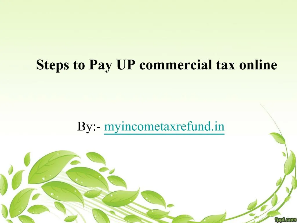 steps to pay up commercial tax online