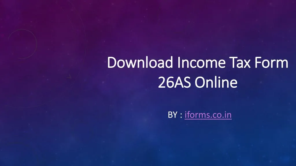 download income tax form 26as online