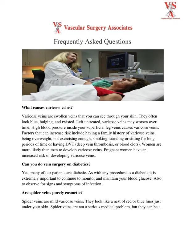 Frequently Asked Questions - Vascular Surgery Association