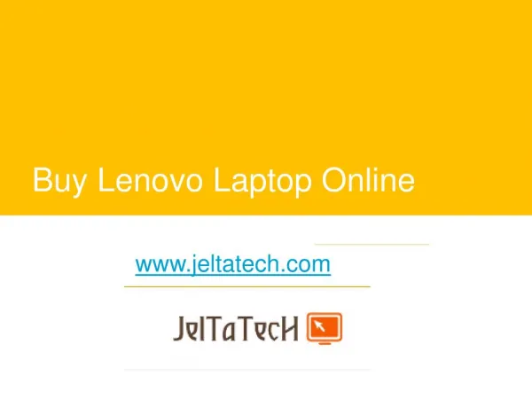Buy Lenovo Laptop Online - www.jeltatech.com