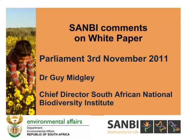 SANBI comments on White Paper