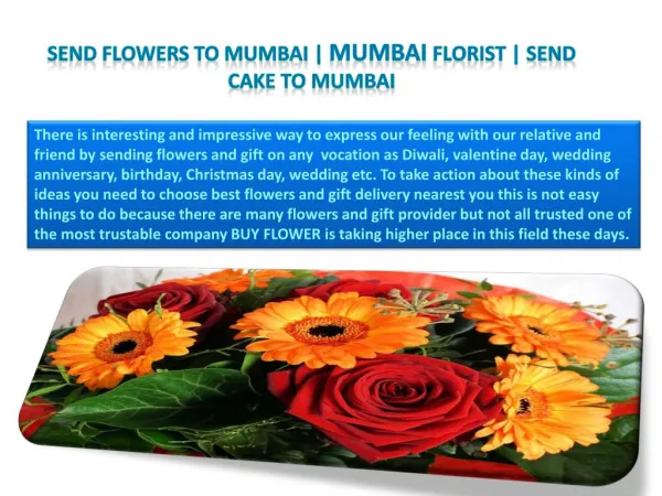 Send Flowers To Mumbai | Mumbai Florist | Send Cake To Mumbai