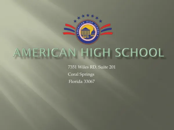 Home Schooling - American High School