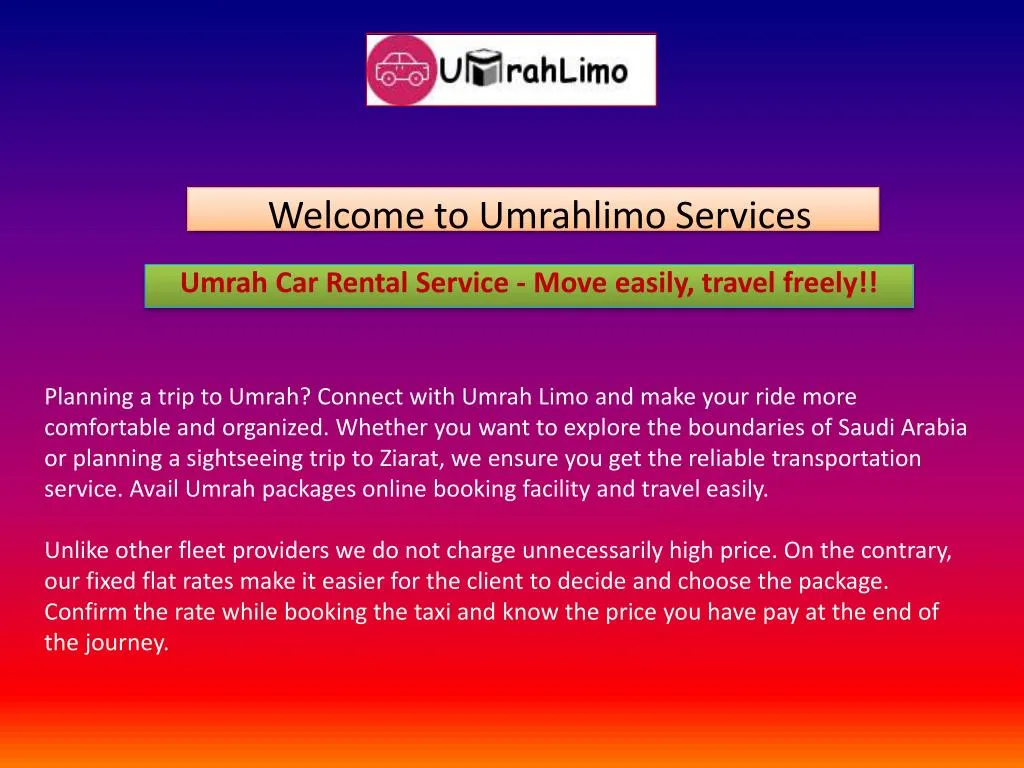 welcome to umrahlimo services