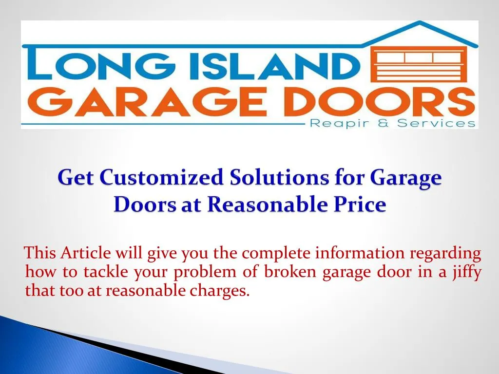 get customized solutions for garage doors at reasonable price