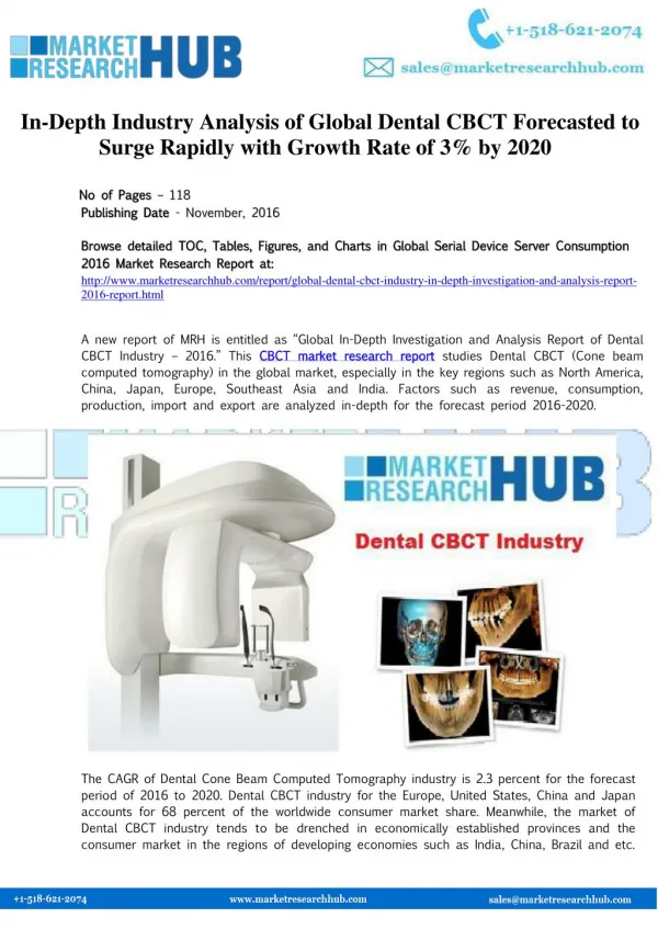 Global Dental CBCT Market Research Report 2020
