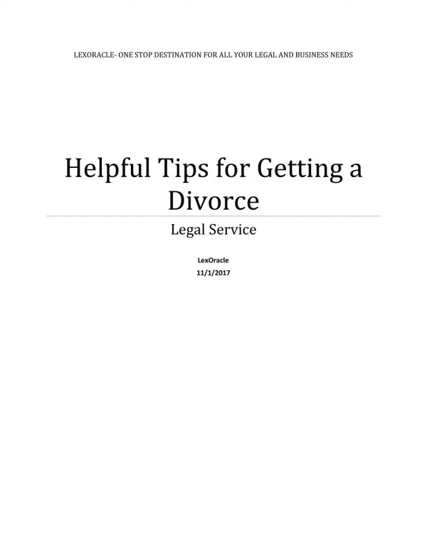 Essential and Helpful Tips for Getting a Divorce | LexOracle