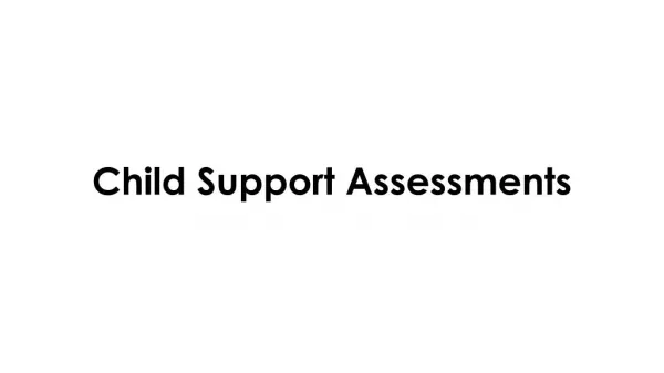 Child Support Assessments