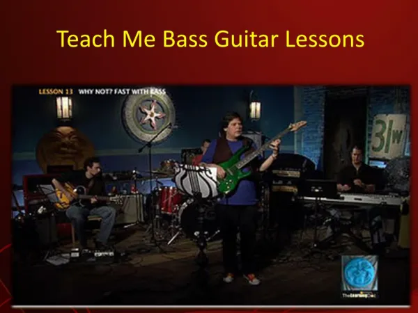 Teach Me Bass Guitar Lessons